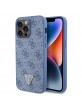 Guess iPhone 14 Pro Max Case Cover Triangle Diamond Rhinestone 4G Blue