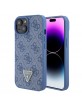 Guess iPhone 15 Case Cover Triangle Diamond Rhinestone 4G Blue