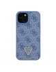 Guess iPhone 15 Case Cover Triangle Diamond Rhinestone 4G Blue