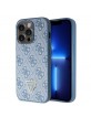 Guess iPhone 15 Pro Case Cover 4G Diamond Triangle Strass Blue