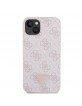 Guess iPhone 14 / 15 / 13 Case Cover Triangle Diamond Rhinestone 4G Pink