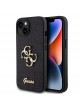 Guess iPhone 15 Case Cover Glitter Script Big 4G Black