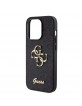 Guess iPhone 15 Pro Case Cover Glitter Script Big 4G Black