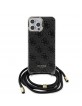 Guess iPhone 15 Pro Max Case Cover Crossbody Cord 4G Black