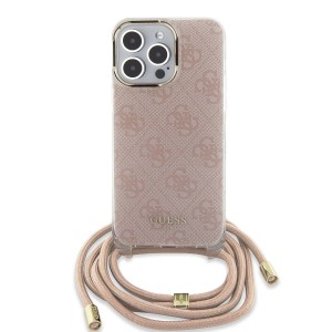 Guess iPhone 15 Pro Max Case Cover Crossbody Cord 4G Pink