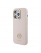 Guess iPhone 15 Pro Case Silicone Diamond Rhinestone Logo 4G Pink