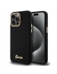 Guess iPhone 15 Pro Max Case Silicone Script Metal Logo Black