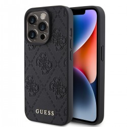 Guess iPhone 15 Pro Hülle Case Cover Stamped 4G Schwarz