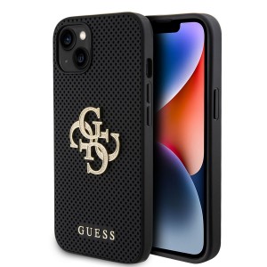 Guess iPhone 15, 14, 13 Case Cover Glitter 4G Perforated Black