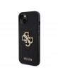 Guess iPhone 15, 14, 13 Hülle Case Cover Glitter 4G Perforated Schwarz