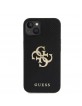 Guess iPhone 15, 14, 13 Hülle Case Cover Glitter 4G Perforated Schwarz