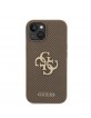 Guess iPhone 15 Case Cover 4G Glitter Perforated Brown