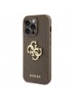 Guess iPhone 15 Pro Max Case Cover 4G Glitter Perforated Brown