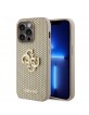 Guess iPhone 15 Pro Hülle Case Cover 4G Glitter Perforated Gold