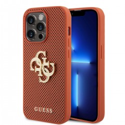 Guess iPhone 15 Pro Hülle Case Cover 4G Glitter Perforated Rot