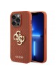 Guess iPhone 15 Pro Hülle Case Cover 4G Glitter Perforated Rot