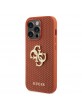 Guess iPhone 15 Pro Max Hülle Case Cover 4G Glitter Perforated Rot