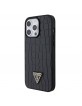 Guess iPhone 15 Pro Max Case Cover CROCO Triangle Black