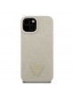Guess iPhone 15 14 13 Case Triangle Croco Gold