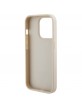 Guess iPhone 15 Pro Case Croco Cover Triangle Beige