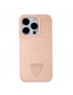 Guess iPhone 15 Pro Case Croco Cover Triangle Pink