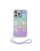 Guess iPhone 15 Pro Max Case Stap Peony Glitter Purple