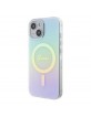 Guess iPhone 15 14 13 Case Cover MagSafe IML Iridescent Turquoise