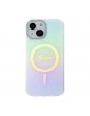 Guess iPhone 15 14 13 Case Cover MagSafe IML Iridescent Turquoise