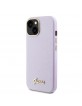 Guess iPhone 15 Case Cover Glossy Script Glitter Lilac