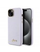 Guess iPhone 15 Plus Case Cover Glossy Script Glitter Lilac