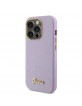 Guess iPhone 15 Pro Case Cover Glossy Script Glitter Lilac