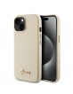 Guess iPhone 15 Case Cover Glossy Script Glitter Gold