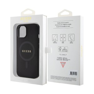 Guess iPhone 14 Case Cover Saffiano MagSafe Black