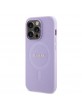 Guess iPhone 14 Pro Hülle Case Cover Saffiano MagSafe Violett