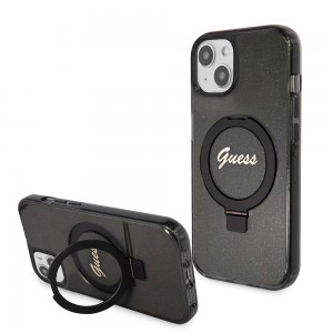 Guess iPhone 15 Plus 14 Plus Case MagSafe Ring Stand Black