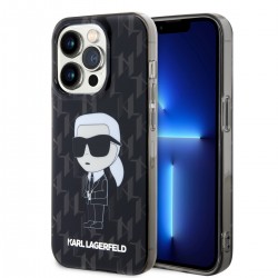 Karl Lagerfeld iPhone 15 Pro Case Cover Monogram Ikonik Black