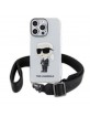 Karl Lagerfeld iPhone 15 Pro Max Hülle Case Ikonik CROSSBODY Transparent