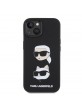 Karl Lagerfeld iPhone 15 14 13 Case K & C Head Silicone Black