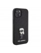 Karl Lagerfeld iPhone 15 14 13 Case IKONIK FIXED GLITTER Black