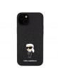Karl Lagerfeld iPhone 15 Plus / 14 Plus Hülle Case IKONIK FIXED GLITTER Schwarz