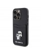 Karl Lagerfeld iPhone 15 Pro Case SAFFIANO CARDSLOT Black