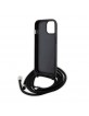 Karl Lagerfeld iPhone 15 Plus Case Crossbody Saffiano Karl Choupette Black