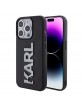 Karl Lagerfeld iPhone 15 Pro Case 3D Rubber Glitter Black