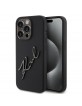 Karl Lagerfeld iPhone 15 Pro Case KARL SCRIPT Silicone Black