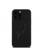 Karl Lagerfeld iPhone 15 Pro Max Hülle Case Signatur Silikon Schwarz