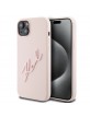 Karl Lagerfeld iPhone 15 Plus 14 Plus Case Signature Silicone Pink