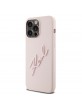 Karl Lagerfeld iPhone 15 Pro Max Hülle Case Signatur Silikon Rosa Pink
