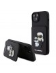 Karl Lagerfeld iPhone 15 Plus / 14 Plus Hülle Case Cardslot Stand K & C Schwarz