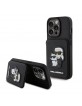 Karl Lagerfeld iPhone 15 Pro Hülle Case Cardslot Stand K & C Schwarz