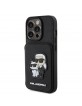 Karl Lagerfeld iPhone 15 Pro Case Cardslot Stand K & C Black